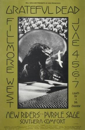 GRATEFUL DEAD FILLMORE WEST POSTER