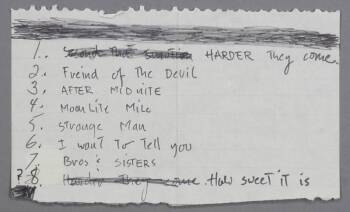 JERRY GARCIA HANDWRITTEN SET LIST