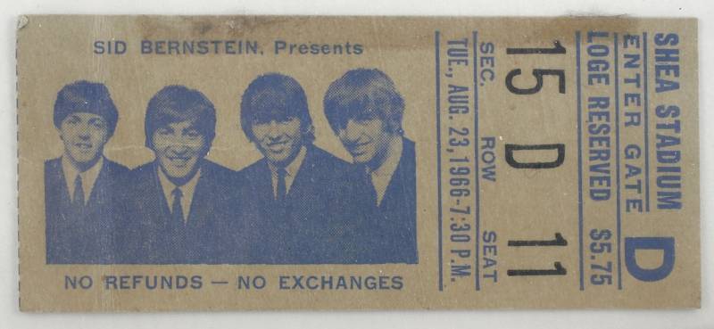 BEATLES CONCERT TICKET