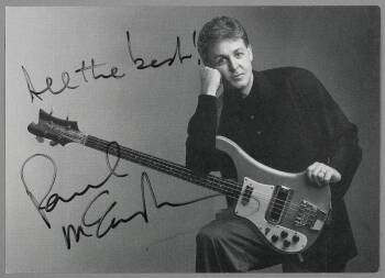 PAUL MCCARTNEY SIGNED POSTCARD