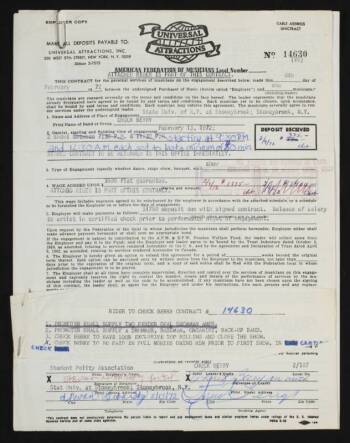 CHUCK BERRY SIGNED CONTRACT