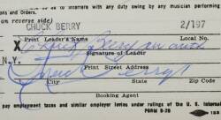 CHUCK BERRY SIGNED CONTRACT - 2