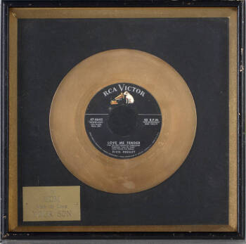 ELVIS PRESLEY GOLD RECORD FOR HIS MOTHER