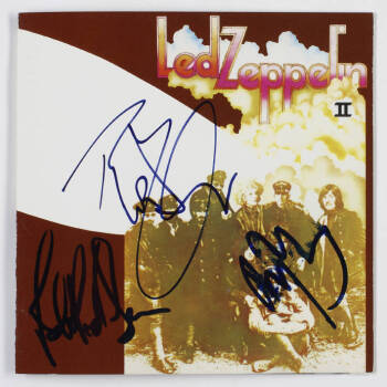 LED ZEPPELIN SIGNED CD COVER