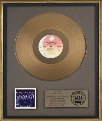 TOM PETTY AND THE HEARTBREAKERS GOLD RECORD AWARD