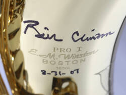 BILL CLINTON SIGNED E.M. WINSTON SAXOPHONE - 2