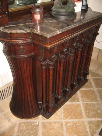 CHER - GOTHIC STYLE MARBLE TOP ALTAR TABLE