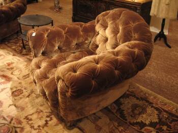 CHER - A PAIR OF UPHOLSTERED CLUB CHAIRS