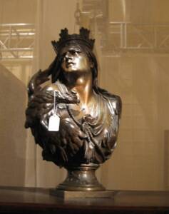 CHER - BRONZE BUST, AFTER A MODEL BY GREGOIRE