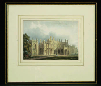 CHER - ELABORATE GOTHIC BUILDING, LITHOGRAPH