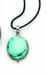 CHER - TOMMASSINI SILVER & TURQUOISE PENDANT