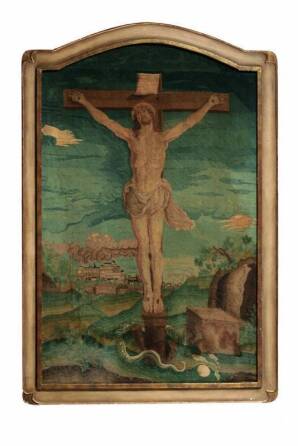 CHER - TAPESTRY DEPICTING THE CRUCIFIXION