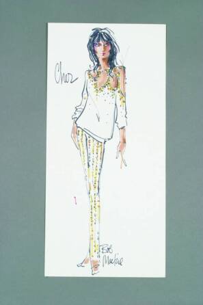 CHER - A BOB MACKIE DESIGN SKETCH