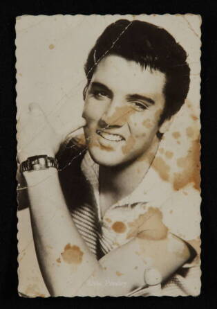 ELVIS PRESLEY SIGNED POSTCARD