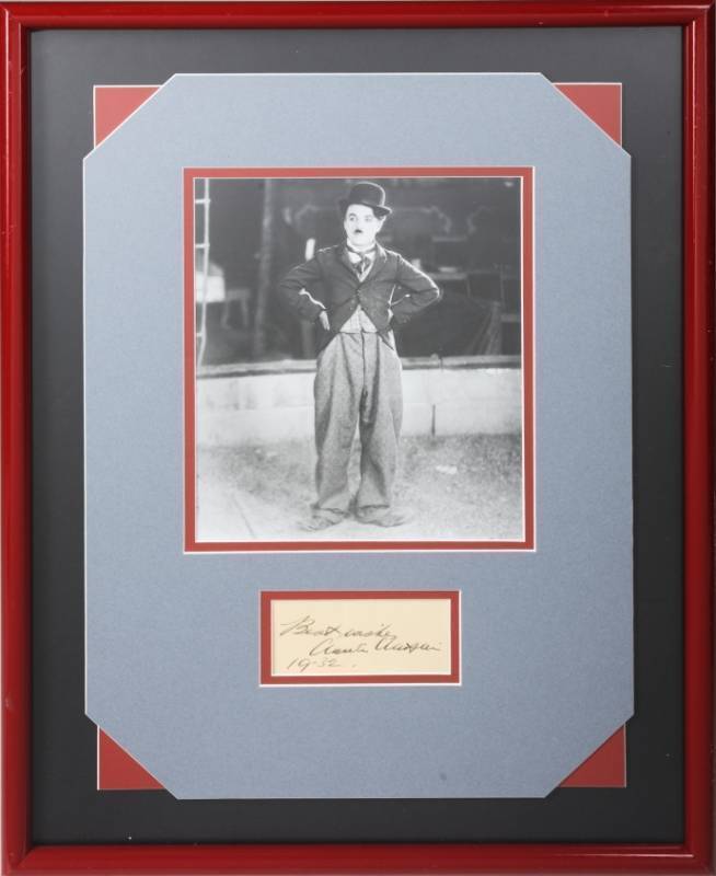 CHARLIE CHAPLIN SIGNATURE FROM 1932
