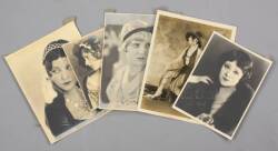 FIVE PHOTOGRAPHS SIGNED BY SILENT FILM STARS