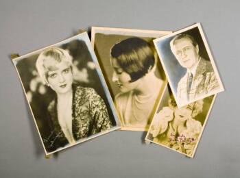 FOUR PHOTOGRAPH SIGNED BY SILENT FILM STARS