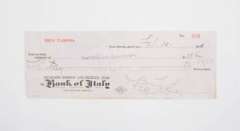 BEN TURPIN SIGNED CHECK