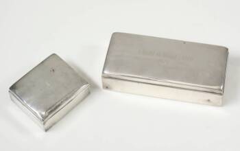 LORETTA YOUNG TWO SILVER BOXES