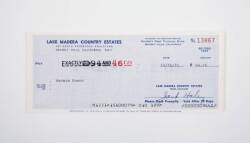 JACK HALEY SIGNED CHECK