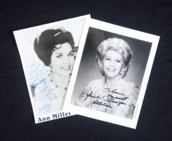 ANN MILLER AND DEBBIE REYNOLDS SIGNED PHOTOGRAPHS