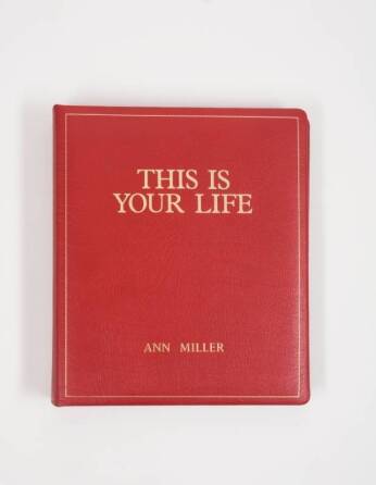 ANN MILLER "THIS IS YOUR LIFE" BOOK