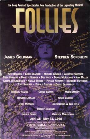 "FOLLIES" SIGNED POSTER FROM 1998