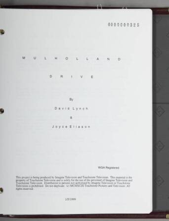 ANN MILLER "MULHOLLAND DRIVE" SCRIPT