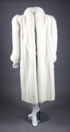 ANN MILLER WHITE MINK WITH FOX TRIM