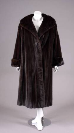 ANN MILLER BROWN MINK COAT