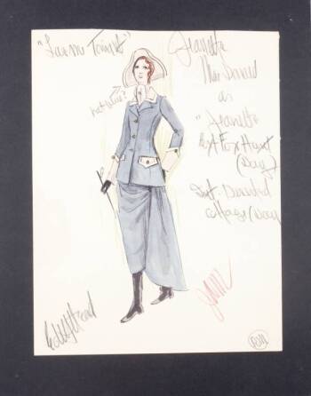 JEANETTE MCDONALD COSTUME DESIGN SKETCH