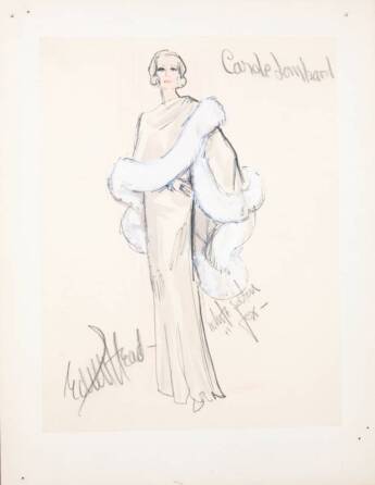 CAROLE LOMBARD DESIGN SKETCH