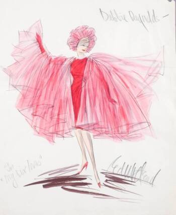 DEBBIE REYNOLDS COSTUME SKETCH BY EDITH HEAD