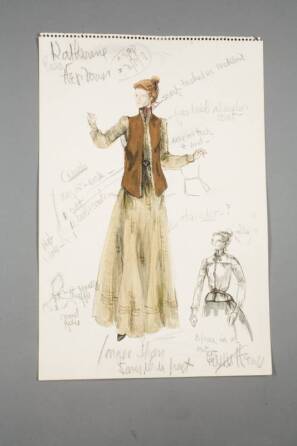 KATHERINE HEPBURN "ROOSTER COGBURN" COSTUME SKETCH