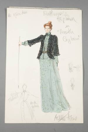 EDITH HEAD SKETCH FOR KATHERINE HEPBURN