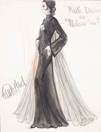 BETTE DAVIS COSTUME SKETCHES BY EDITH HEAD