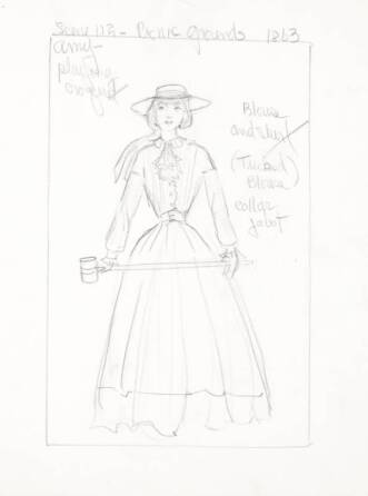 FOUR EDITH HEAD SKETCHES FROM "LITTLE WOMEN"