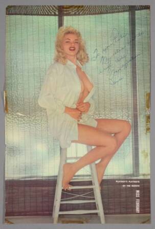 JAYNE MANSFIELD SIGNED PLAYBOY CENTERFOLD