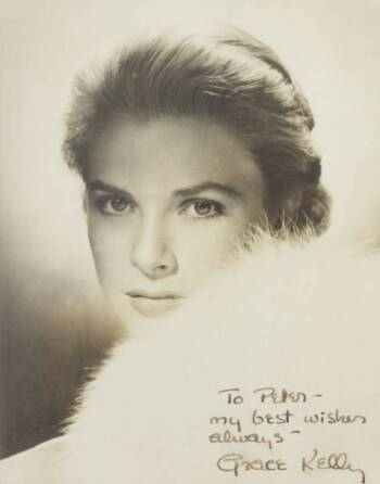 GRACE KELLY SIGNED PHOTOGRAPH