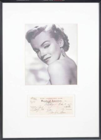 MARILYN MONROE SIGNED CHECK