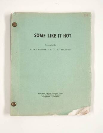 MARILYN MONROE "SOME LIKE IT HOT" SCRIPT