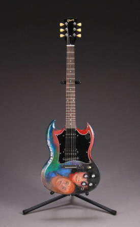 CARLY SIMON HAND-PAINTED GIBSON SG GUITAR