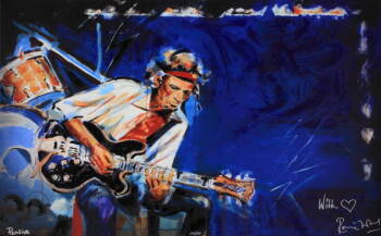 RON WOOD "PENSIVE" KEITH RICHARDS PAINTING