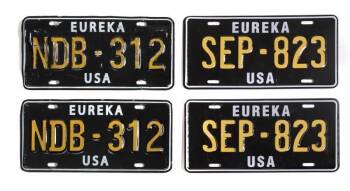 EUREKA LICENSE PLATE SETS