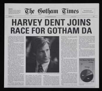 THE DARK KNIGHT GOTHAM TIMES NEWSPAPER