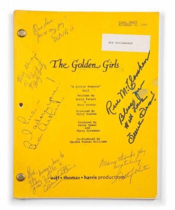 THE GOLDEN GIRLS CAST SIGNED SCRIPT