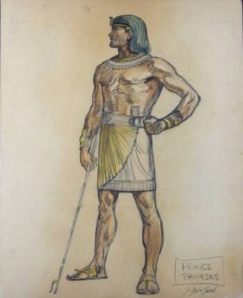 THE TEN COMMANDMENTS ORIGINAL PRINCE RAMESES CHARACTER SKETCH