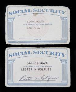 LES PAUL SOCIAL SECURITY CARDS
