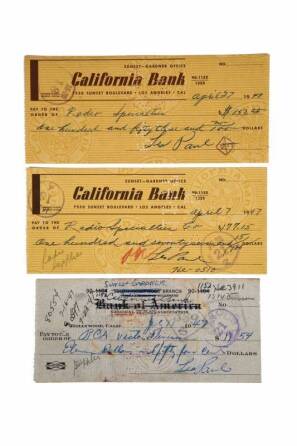 LES PAUL SIGNED CHECKS