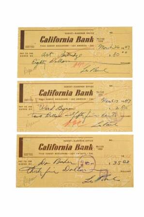 LES PAUL SIGNED CHECKS